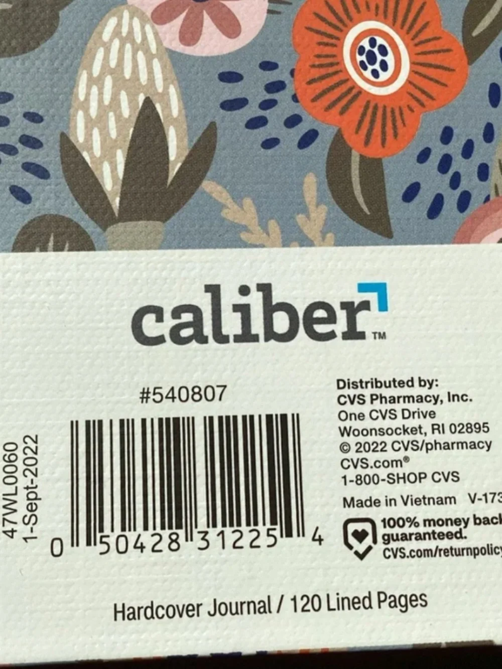 Caliber Hard Cover Journal 120 Lined Pages New